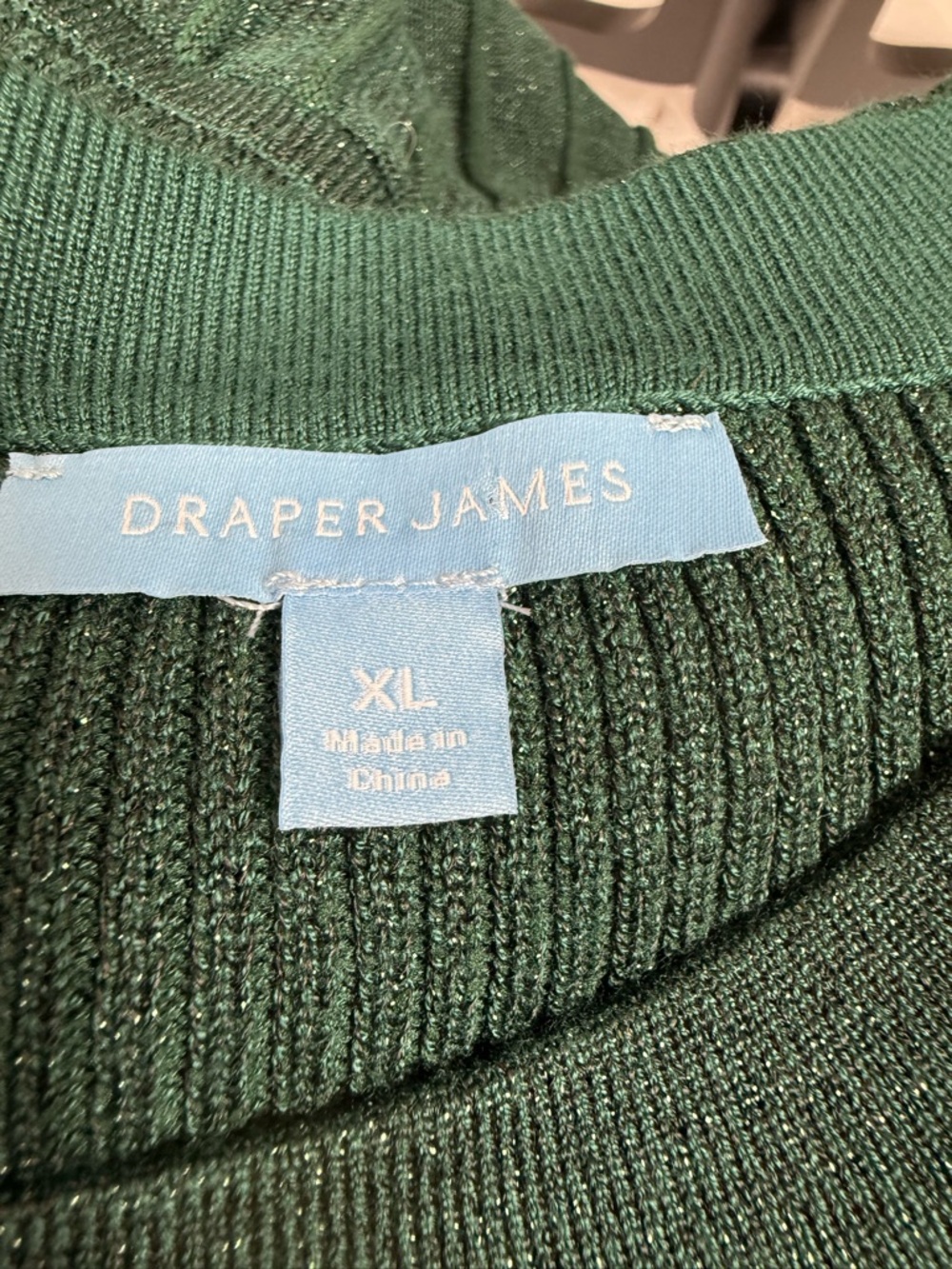 NWT Draper James Deep Green Ribbed Fit-and-Flare Long Sleeve Dress Size XL - Picture 11 of 11